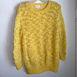 Sky Fashion Yellow Hand Knit Sweater